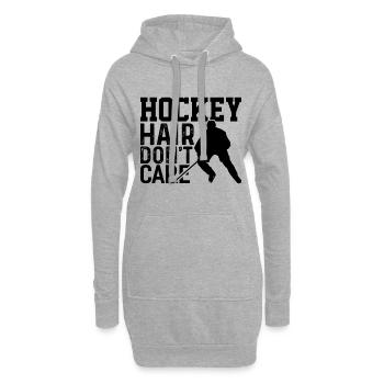 Hockey Haare Mir Egal Hockey Spieler - Hoodie-Kleid - Grau meliert - Vorne