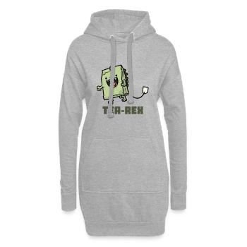 Tea Rex Tee-Rex - Hoodie-Kleid - Grau meliert - Vorne