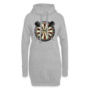 Fléchettes Fléchettes Fléchettes Fléchettes Cadeau - Sweat-shirt à capuche long Femme - gris chiné - Devant