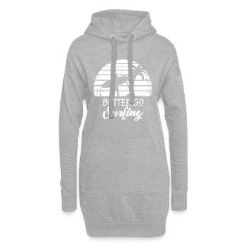 Surfing - Hoodie-Kleid - Grau meliert - Vorne