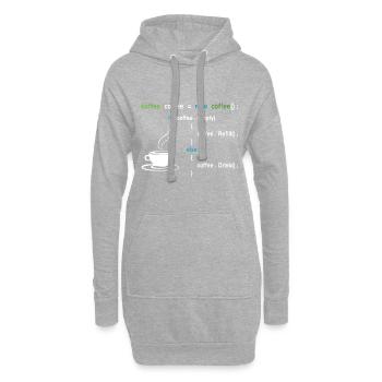 Coffee programmer - Hoodie Dress - heather grey - Front