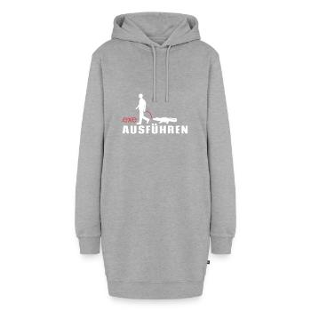 Exe Ausführen IT Nerd Spruch Computer PC - Hoodie-Kleid - Grau meliert - Vorne
