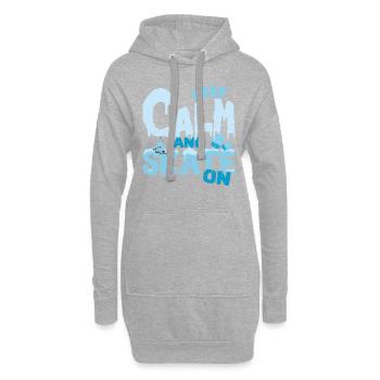Patins à roulettes - Sweat-shirt à capuche long Femme - gris chiné - Devant