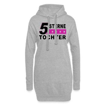 Fille 5 étoiles - Sweat-shirt à capuche long Femme - gris chiné - Devant