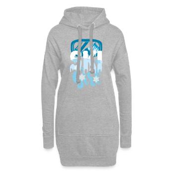 Fille de ski - Sweat-shirt à capuche long Femme - gris chiné - Devant