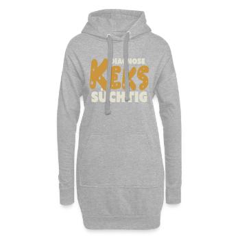 Biscuit addictif - Sweat-shirt à capuche long Femme - gris chiné - Devant