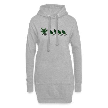weed. Ant - Hoodie Dress - heather grey - Front