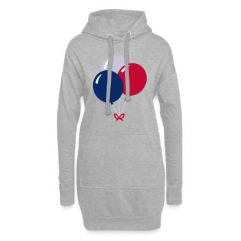 Ballons - Sweat-shirt à capuche long Femme - gris chiné - Devant