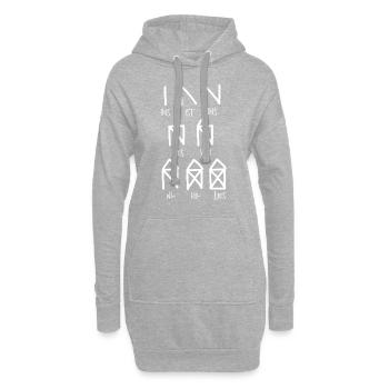 Haus Vom Nikolaus Weihnachten Santa Claus Geschenk - Hoodie-Kleid - Grau meliert - Vorne