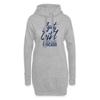 avocat - Sweat-shirt à capuche long Femme - gris chiné - Devant