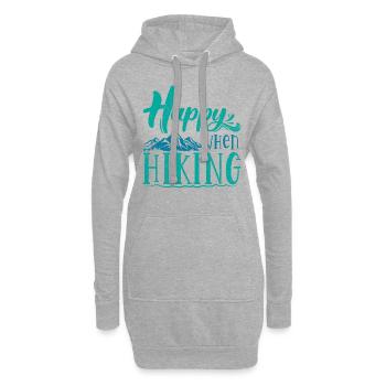 Berge Wandern - Hoodie-Kleid - Grau meliert - Vorne