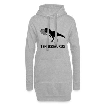 Tennis, Tennis player, Tennissaurus - Hoodie Dress - heather grey - Front
