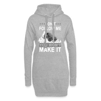 Geländewagen - Hoodie-Kleid - Grau meliert - Vorne