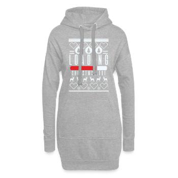 Admin Loading Christmas Weihnachten Geschenk - Hoodie-Kleid - Grau meliert - Vorne