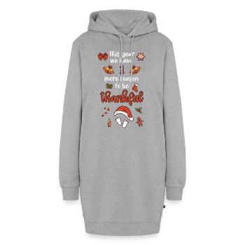 Annonce de grossesse de Noël bébé - Sweat-shirt à capuche long Femme - gris chiné - Devant