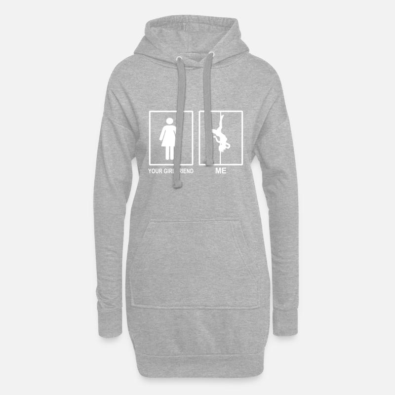 Pole dance - Hoodie-Kleid - Grau meliert