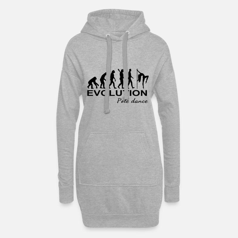 Pole dance Evolution - Sweat-shirt à capuche long Femme - gris chiné