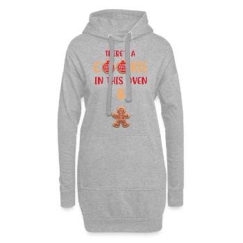 Weihnachten Schwangerschaft Verkündung baby cookie - Hoodie-Kleid - Grau meliert - Vorne