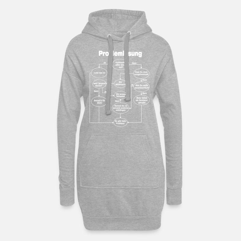Programmierer Problemlösung - Hoodie-Kleid - Grau meliert
