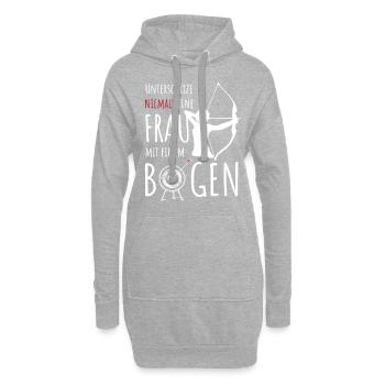 Bogenschießen Bogenschütze - Hoodie-Kleid - Grau meliert - Vorne