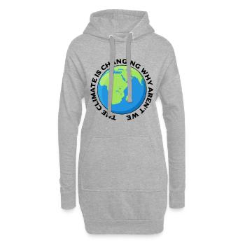 The Climate Is Changing Environment Activism - Hoodie-Kleid - Grau meliert - Vorne
