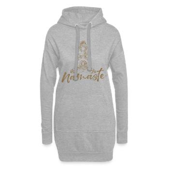 Namaste Yoga Zen Buddhismus Meditation Spirituell - Hoodie-Kleid - Grau meliert - Vorne