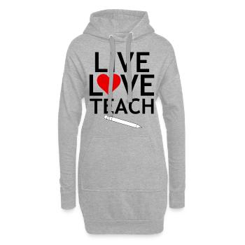 Lehrerin - Hoodie-Kleid - Grau meliert - Vorne