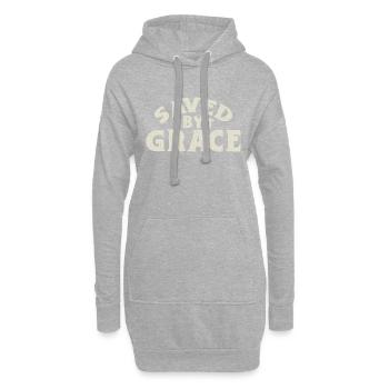 Gott - Hoodie-Kleid - Grau meliert - Vorne