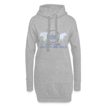 Achat capitaliste de dividendes - Sweat-shirt à capuche long Femme - gris chiné - Devant