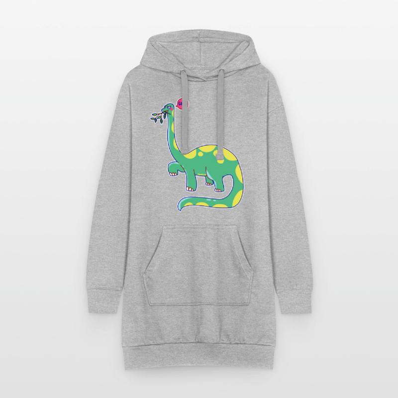Dinosaurier hat schlechte Laune Hoodie-Kleid