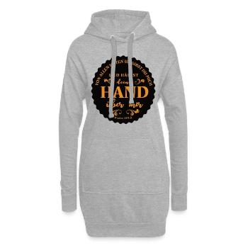 Tu m'entoures de tous les côtés - Sweat-shirt à capuche long Femme - gris chiné - Devant