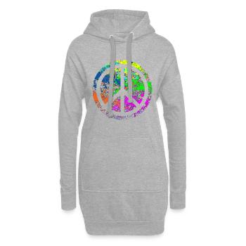 Peace - Farben - Hoodie-Kleid - Grau meliert - Vorne