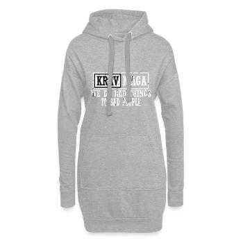 Krav Maga - Hoodie-Kleid - Grau meliert - Vorne