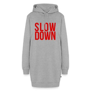 Slow Down - Cool Drôle De Relax - Sweat-shirt à capuche long Femme - gris chiné - Devant