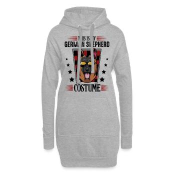Ceci est mon cadeau de costume de berger allemand - Sweat-shirt à capuche long Femme - gris chiné - Devant