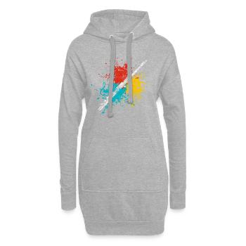 Flute - Hoodie Dress - heather grey - Front