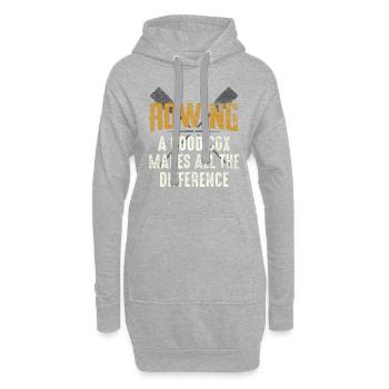 Ramer Pilote - Sweat-shirt à capuche long Femme - gris chiné - Devant
