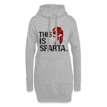 This Is Sparta - Hoodie-Kleid - Grau meliert - Vorne