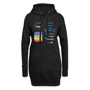 Lait de licorne - Sweat-shirt à capuche long Femme - noir - Devant