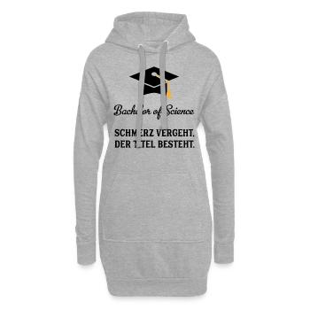 bachelor of science - Hoodie-Kleid - Grau meliert - Vorne