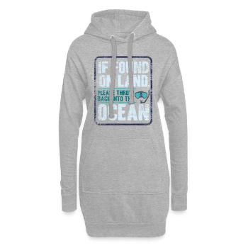 Tauchen Taucher - Hoodie-Kleid - Grau meliert - Vorne