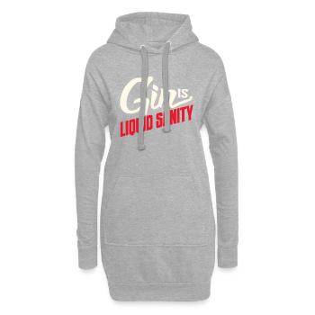 Gin - Hoodie-Kleid - Grau meliert - Vorne