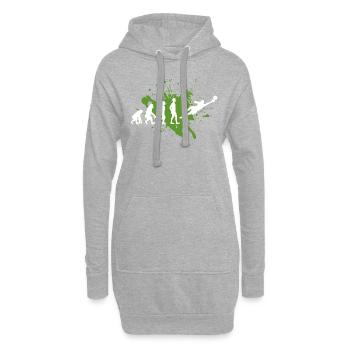 Gardien de but - Sweat-shirt à capuche long Femme - gris chiné - Devant