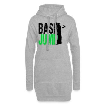 Base Jumping Shirt Fallschirm Extrem Sport - Hoodie-Kleid - Grau meliert - Vorne