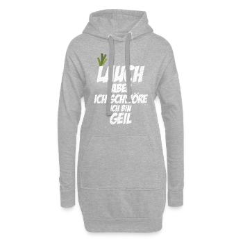 Lauch Geil Halo Gym Muskeln Fitness - Hoodie-Kleid - Grau meliert - Vorne