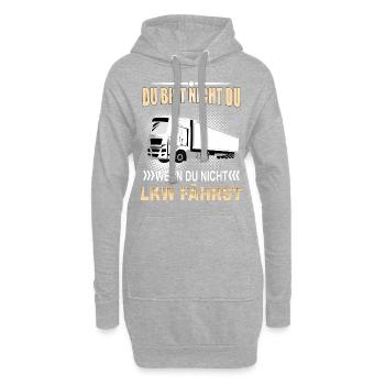 LKW FAHRER du bist nicht du wenn du nicht LKW fähr - Hoodie-Kleid - Grau meliert - Vorne