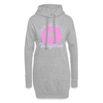 Voltigieren Volti Reiten Pferde Mädchen - Hoodie-Kleid - Grau meliert - Vorne