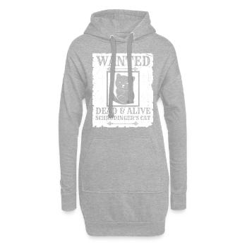 Schrödingers Katze - Hoodie-Kleid - Grau meliert - Vorne