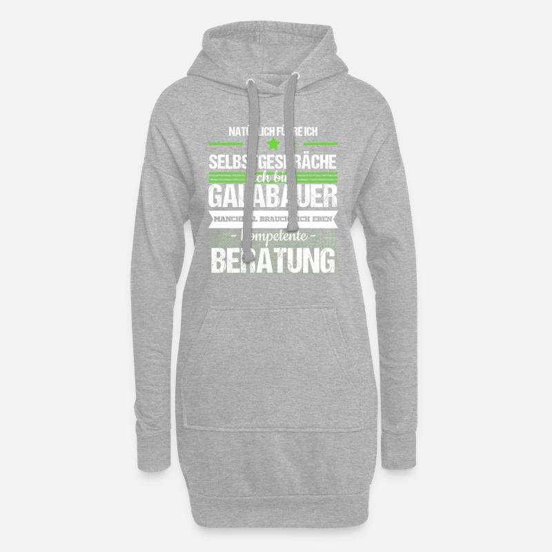 Galabauer Galabau Landschaftsgärtner Spruch Beruf - Hoodie-Kleid - Grau meliert