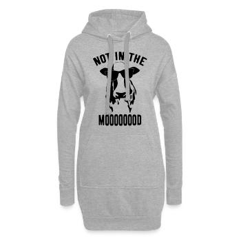 Vegan Vegan Vegan Humeur de Vache - Sweat-shirt à capuche long Femme - gris chiné - Devant